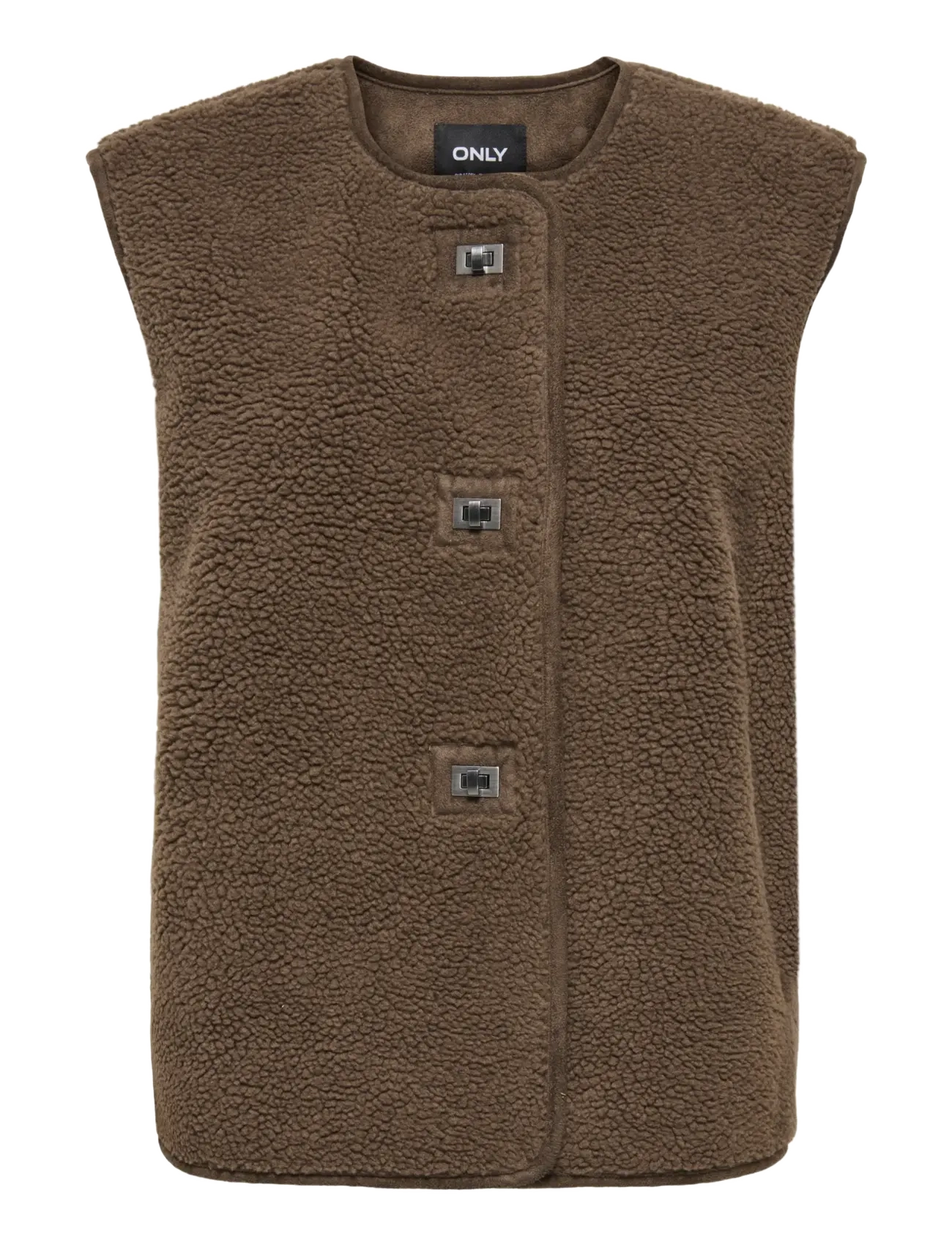 ONLY Onlwendy Teddy Weste Otw Braun - M - Damen