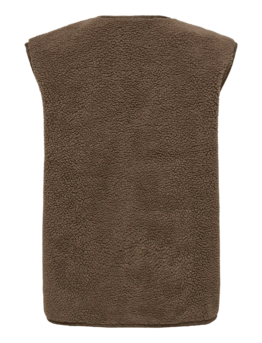ONLY - ONLWENDY TEDDY WAISTCOAT OTW - fleece- og teddyveste - chestnut - 2