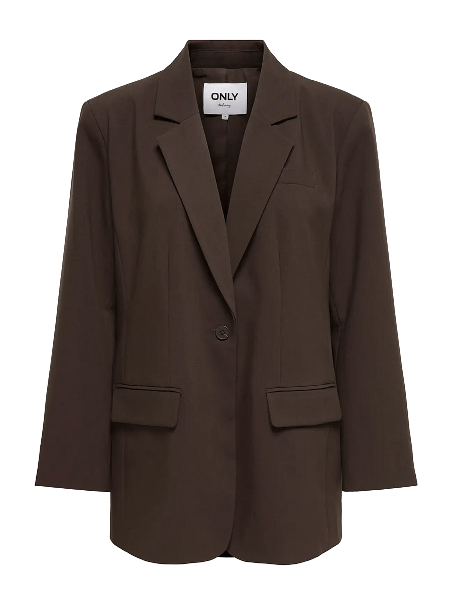 ONLY - ONLLINDA-RAVEN L/S BF BLAZER TLR NOOS - einreihige blazer - coffee bean - 1