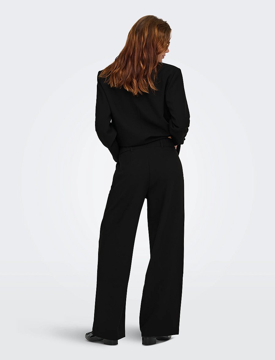 ONLY - ONLLINDA-RAVEN HW STR PANTS TLR - black - 3