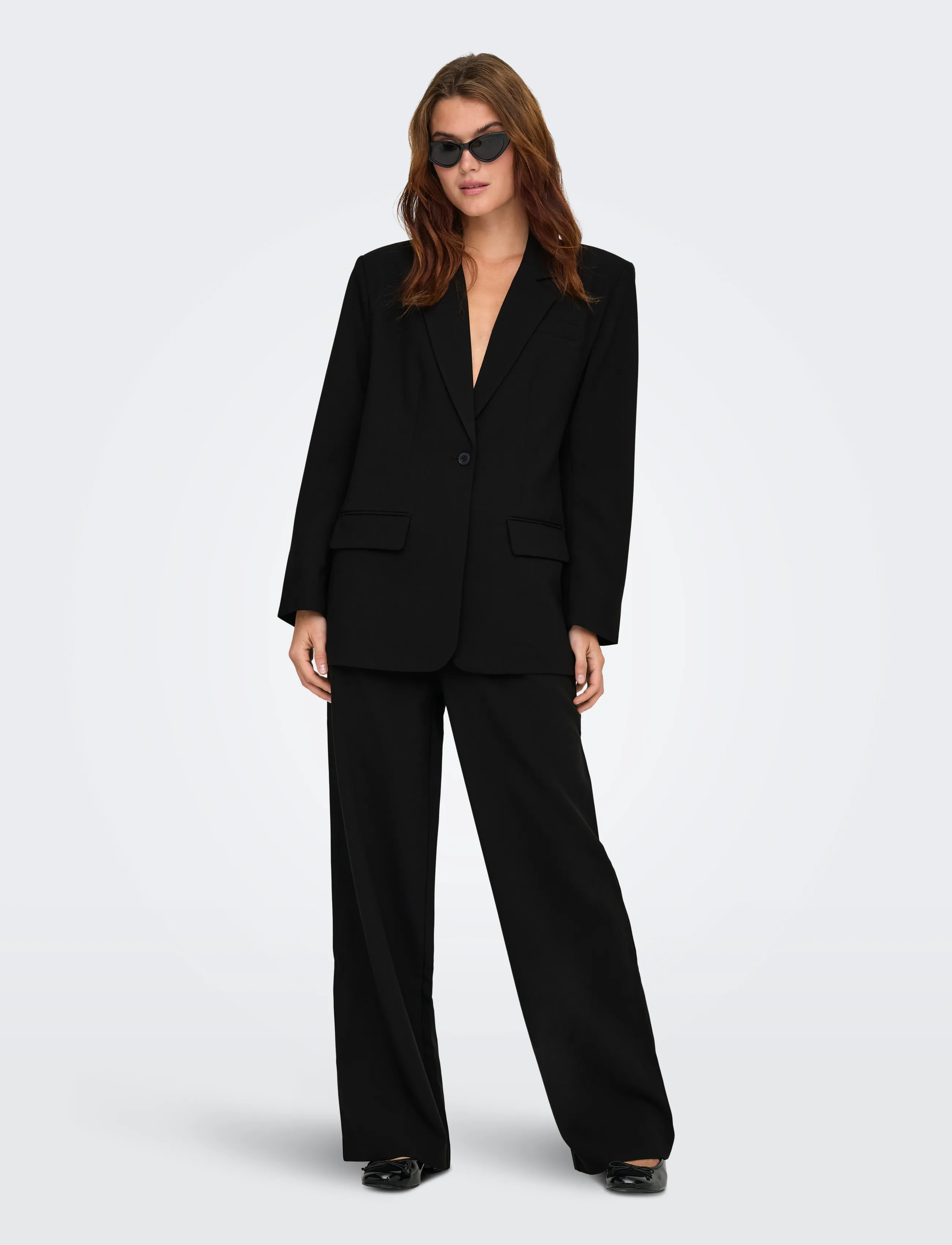 ONLY - ONLLINDA-RAVEN HW STR PANTS TLR - black - 4
