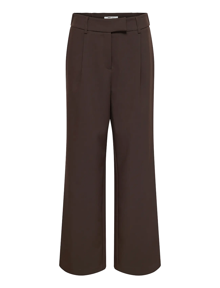 ONLY - ONLLINDA-RAVEN HW STR PANTS TLR - kostymbyxor - coffee bean - 1