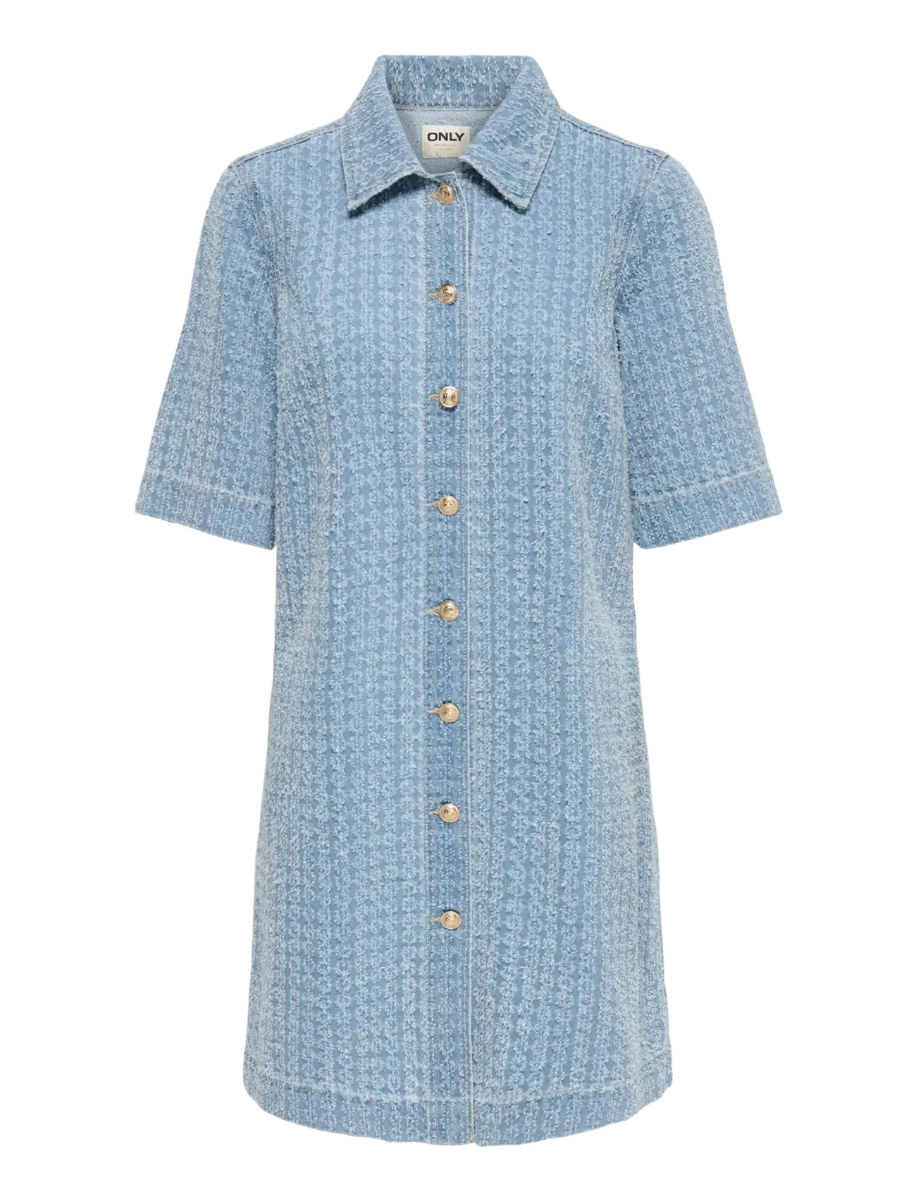 ONLY ONLBELLE BOUCLE S/S DNM DRESS BJ - Frühlings-Schnäppchen - LIGHT BLUE DENIM / blue