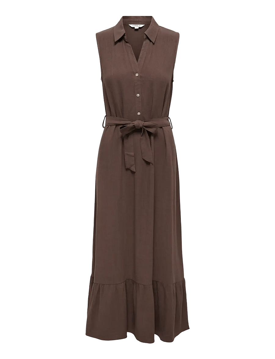 ONLY - ONLSIESTA LIN SL BELT DRESS PNT NOOS - maxi kjoler - shopping bag - 1