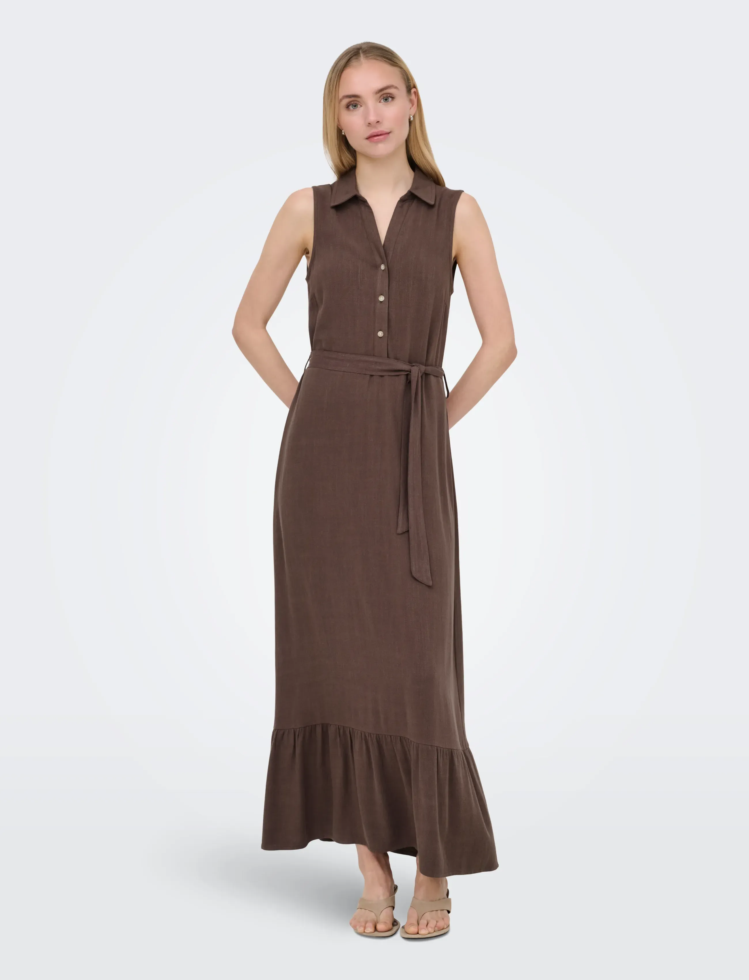 ONLY - ONLSIESTA LIN SL BELT DRESS PNT NOOS - maxi kjoler - shopping bag - 3