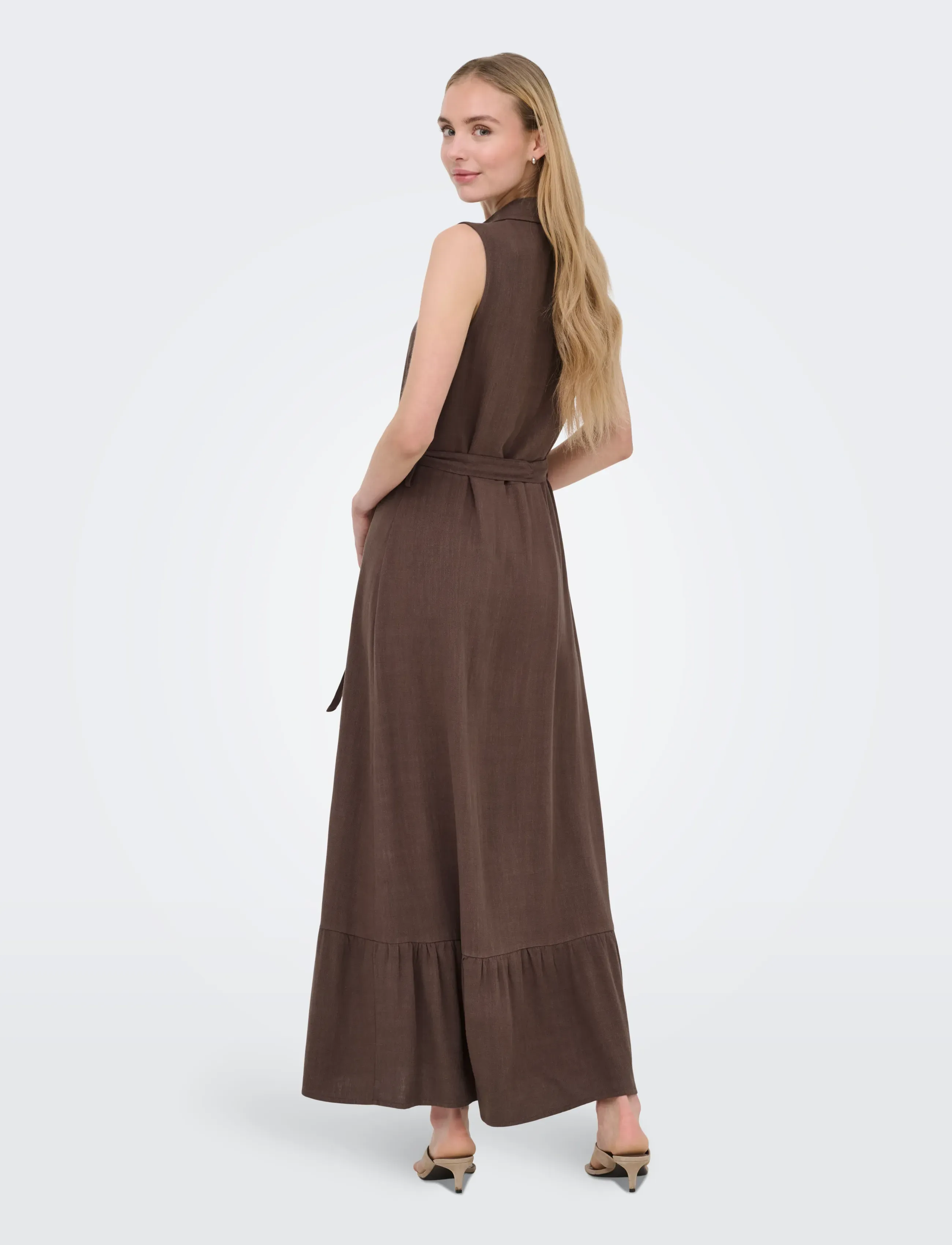 ONLY - ONLSIESTA LIN SL BELT DRESS PNT NOOS - maxi kjoler - shopping bag - 4