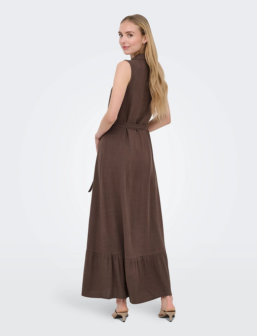 ONLY - ONLSIESTA LIN SL BELT DRESS PNT NOOS - maxi kjoler - shopping bag - 4