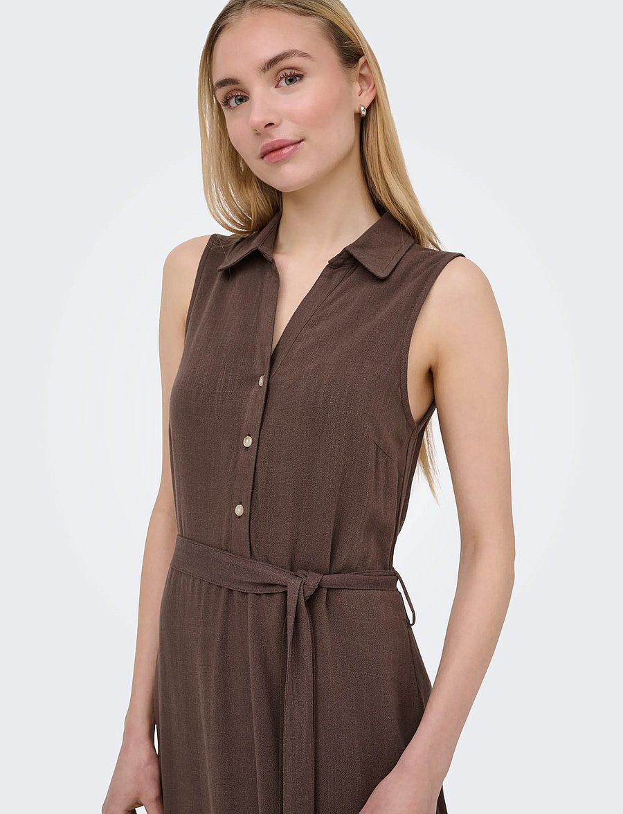 ONLY - ONLSIESTA LIN SL BELT DRESS PNT NOOS - maxi kjoler - shopping bag - 5