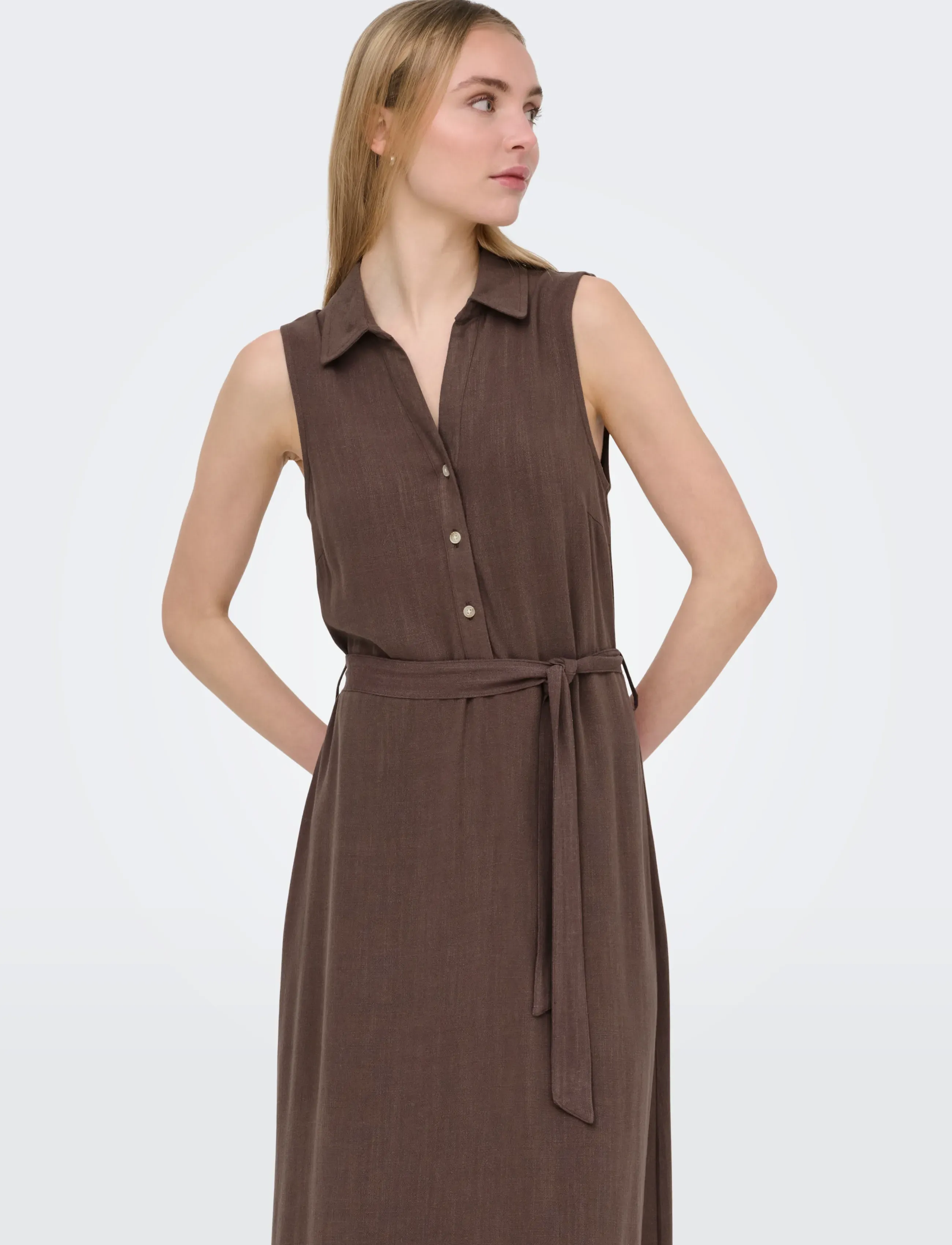 ONLY Onlsiesta Lin Sl Belt Dress Pnt Noos maxiklänningar dam – bild 6