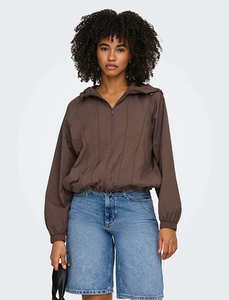 ONLY - ONLLARA PIPING JACKET OTW - vindjakker - chocolate martini - 0