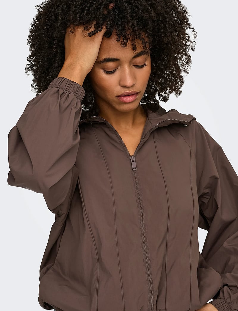 ONLY - ONLLARA PIPING JACKET OTW - vindjakker - chocolate martini - 5