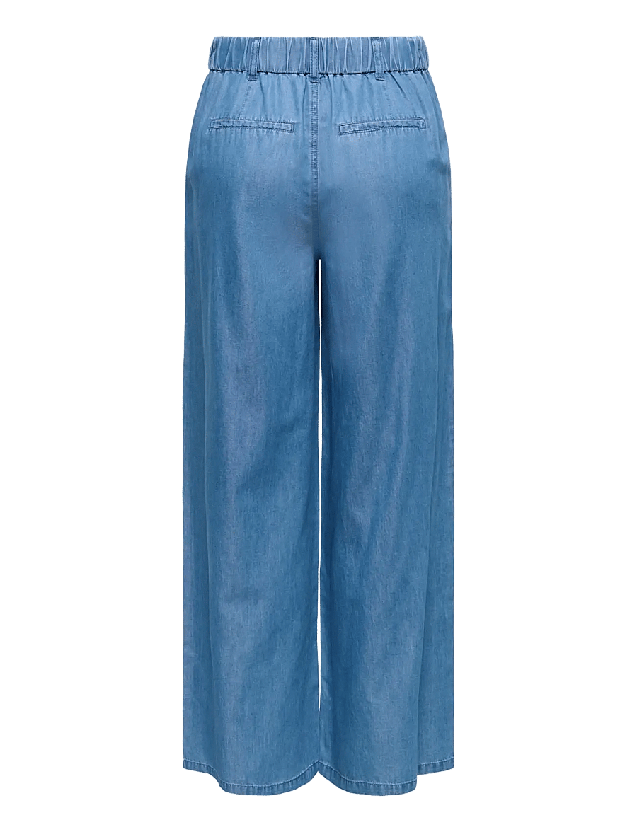 ONLY - ONLBEA HW DNM WIDE DNM BJ - brede jeans - medium blue denim - 2