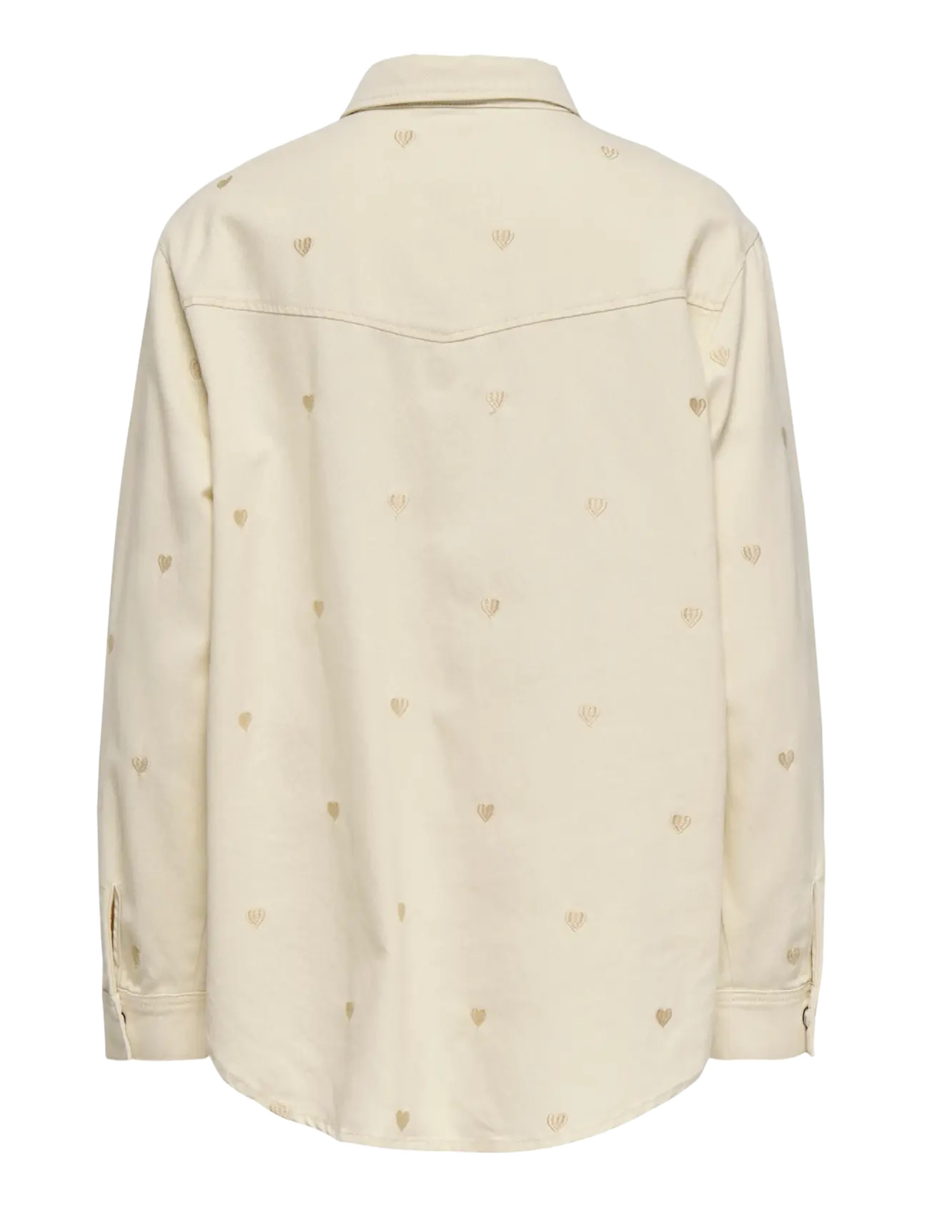 ONLY - ONLVERA LS HEART DNM SHIRT GUA - denimskjorter - ecru - 2