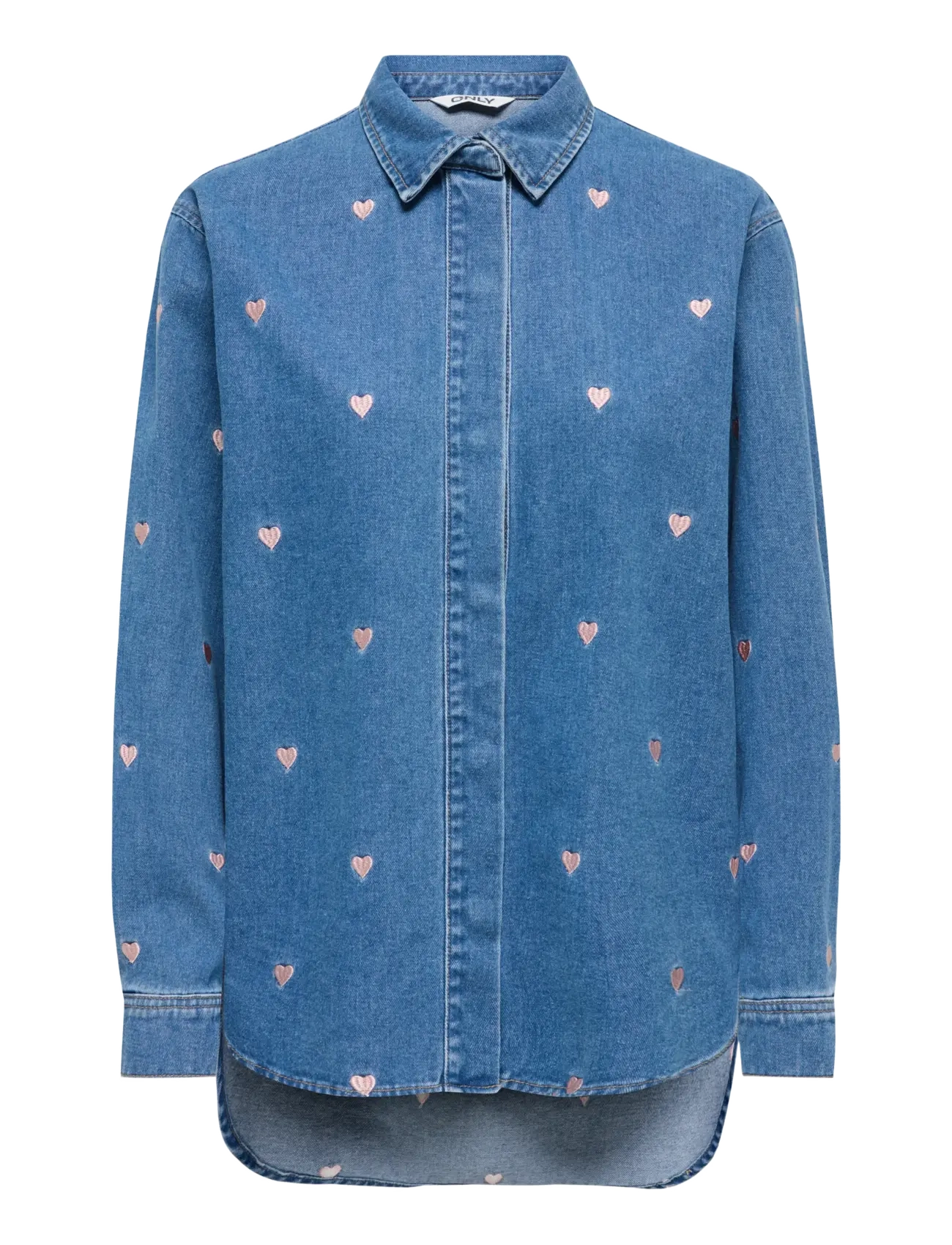 ONLY ONLVERA LS HEART DNM SHIRT GUA - Jeans-kleding - MEDIUM BLUE DENIM / blue