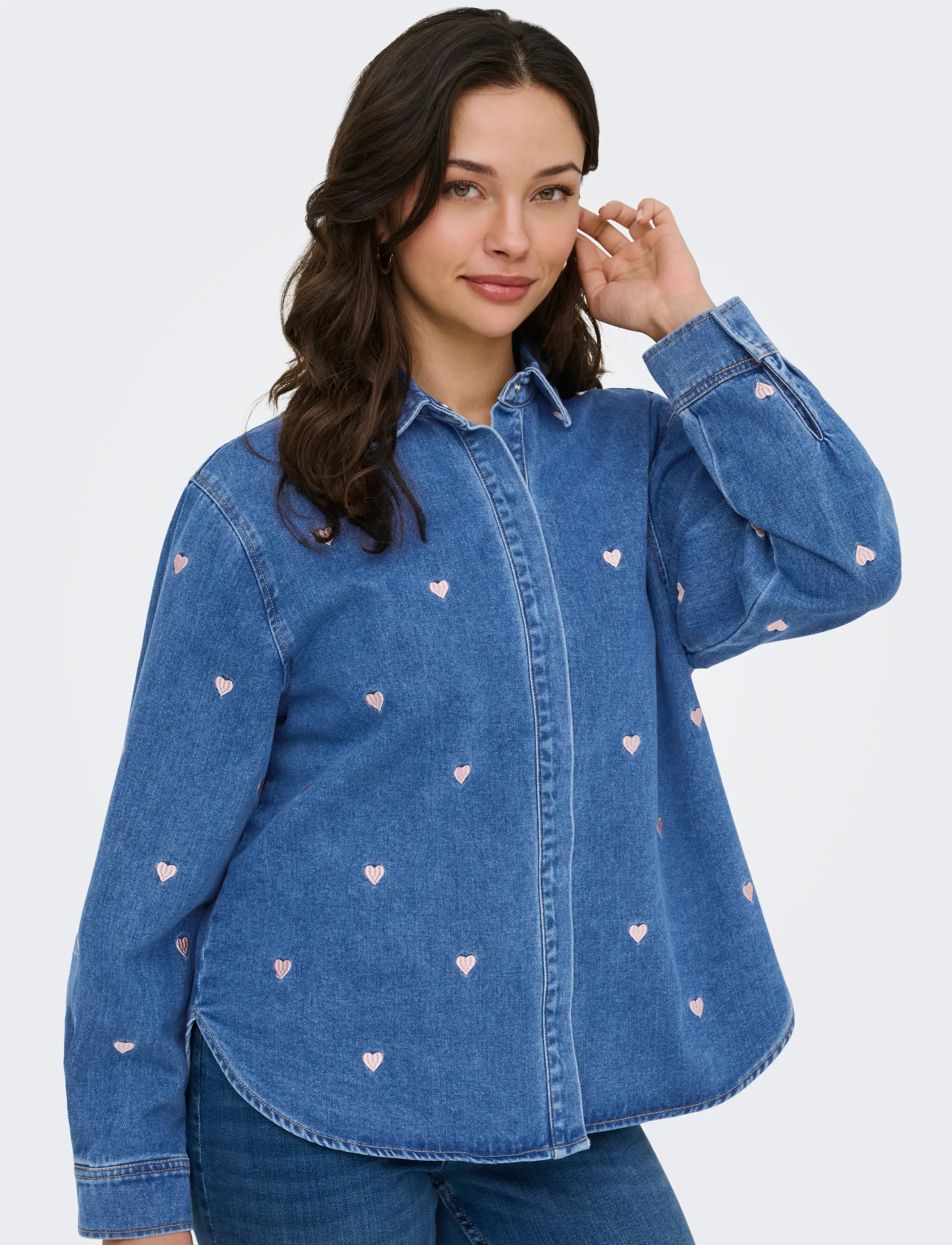 ONLY Onlvera Ls Heart Dnm Shirt Gua skjortor dam – bild 6