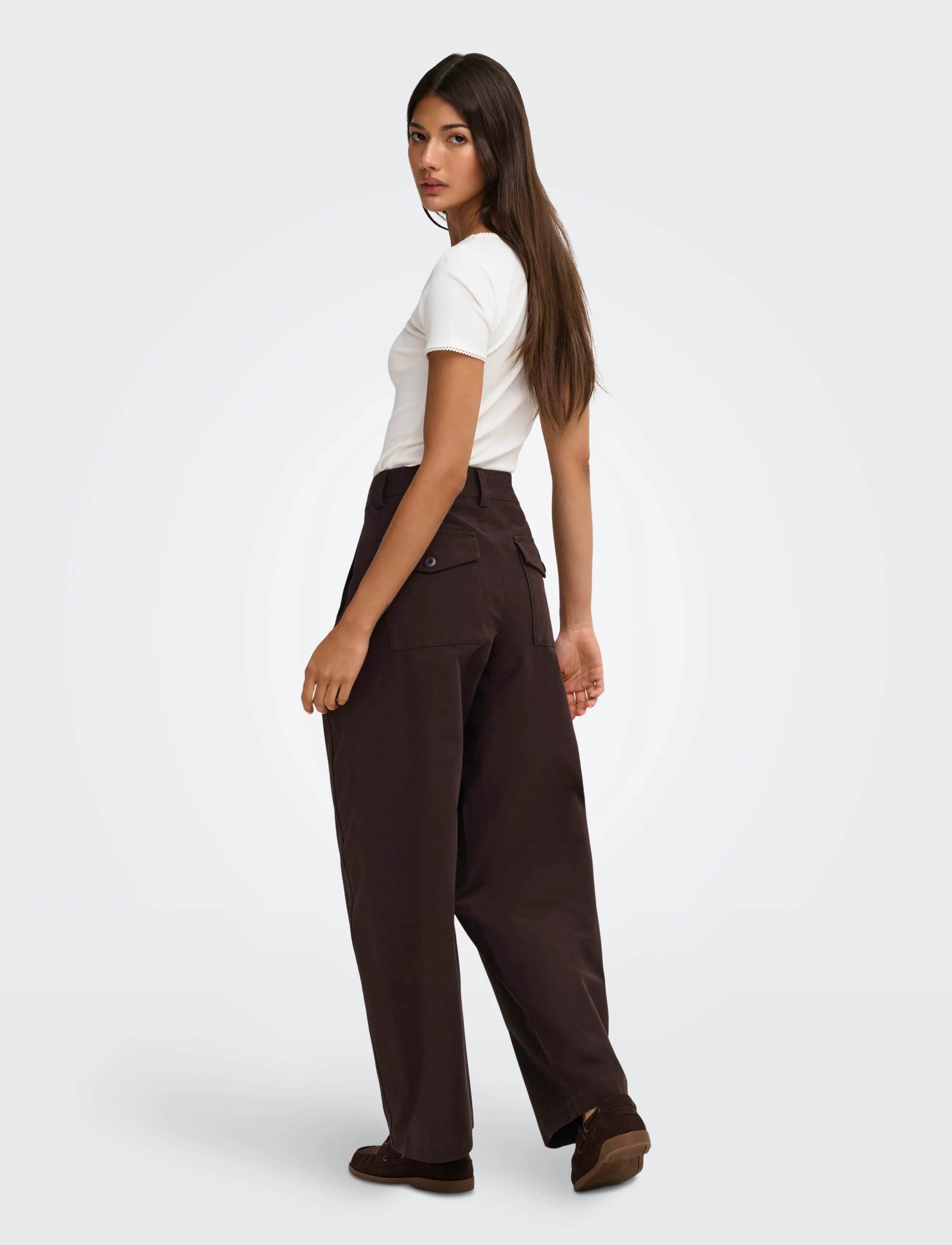 ONLY Onlclair Mw Barrel Pant Pnt Noos cargobyxor dam – bild 2