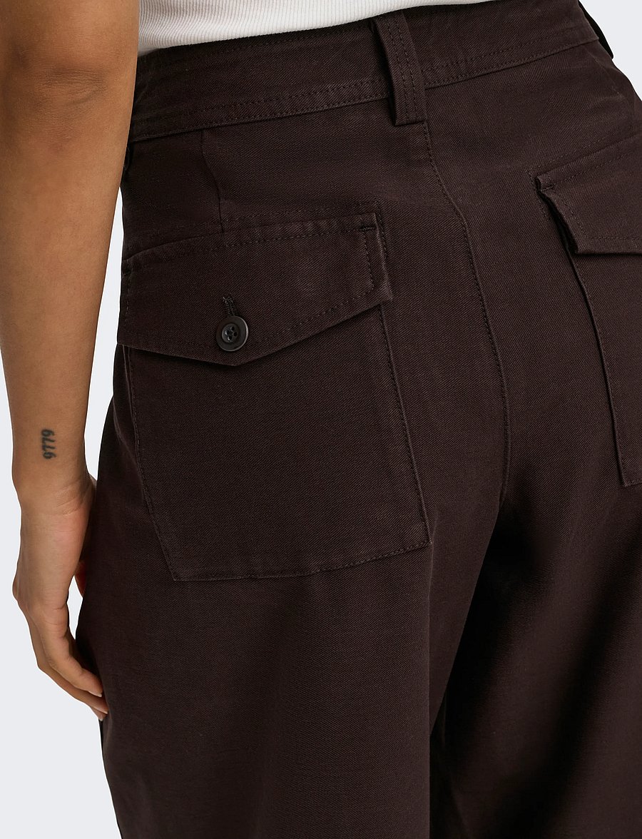 ONLY - ONLCLAIR MW BARREL PANT PNT NOOS - barrelbyxor - black coffee - 5
