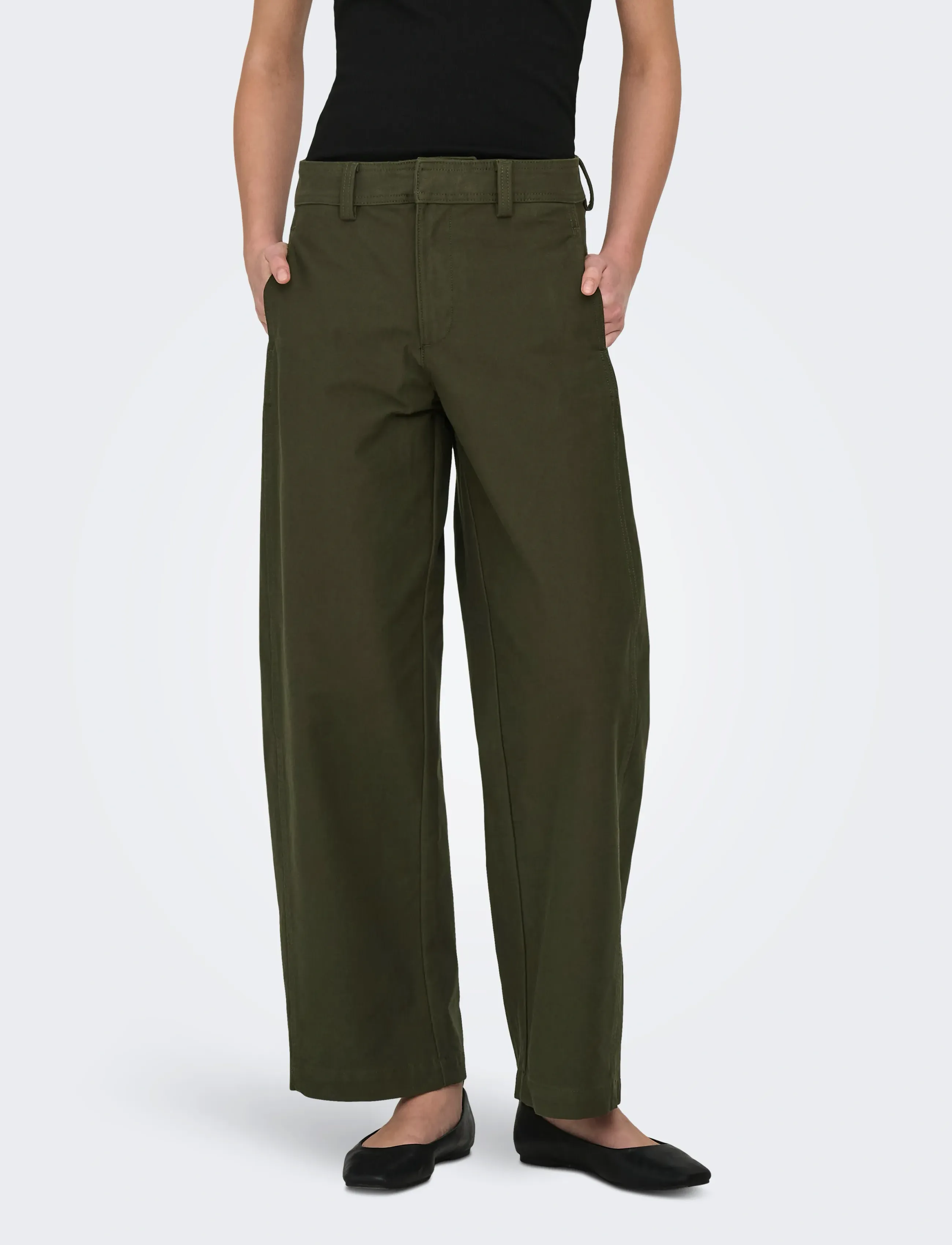 ONLY ONLCLAIR MW BARREL PANT PNT NOOS - Hosen - KAMBABA / khaki/green