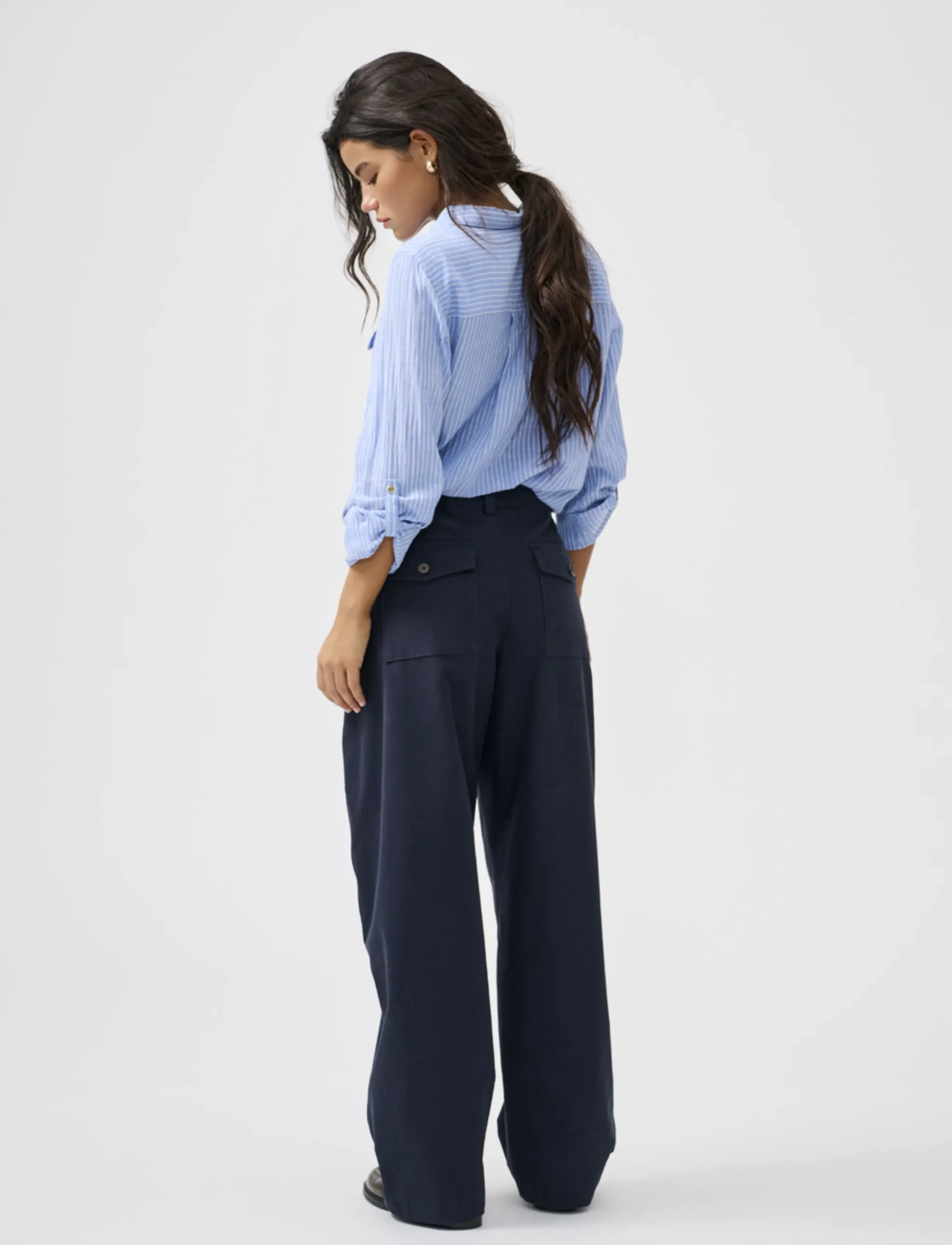 ONLY ONLCLAIR MW BARREL PANT PNT NOOS - Tøj - NIGHT SKY / navy