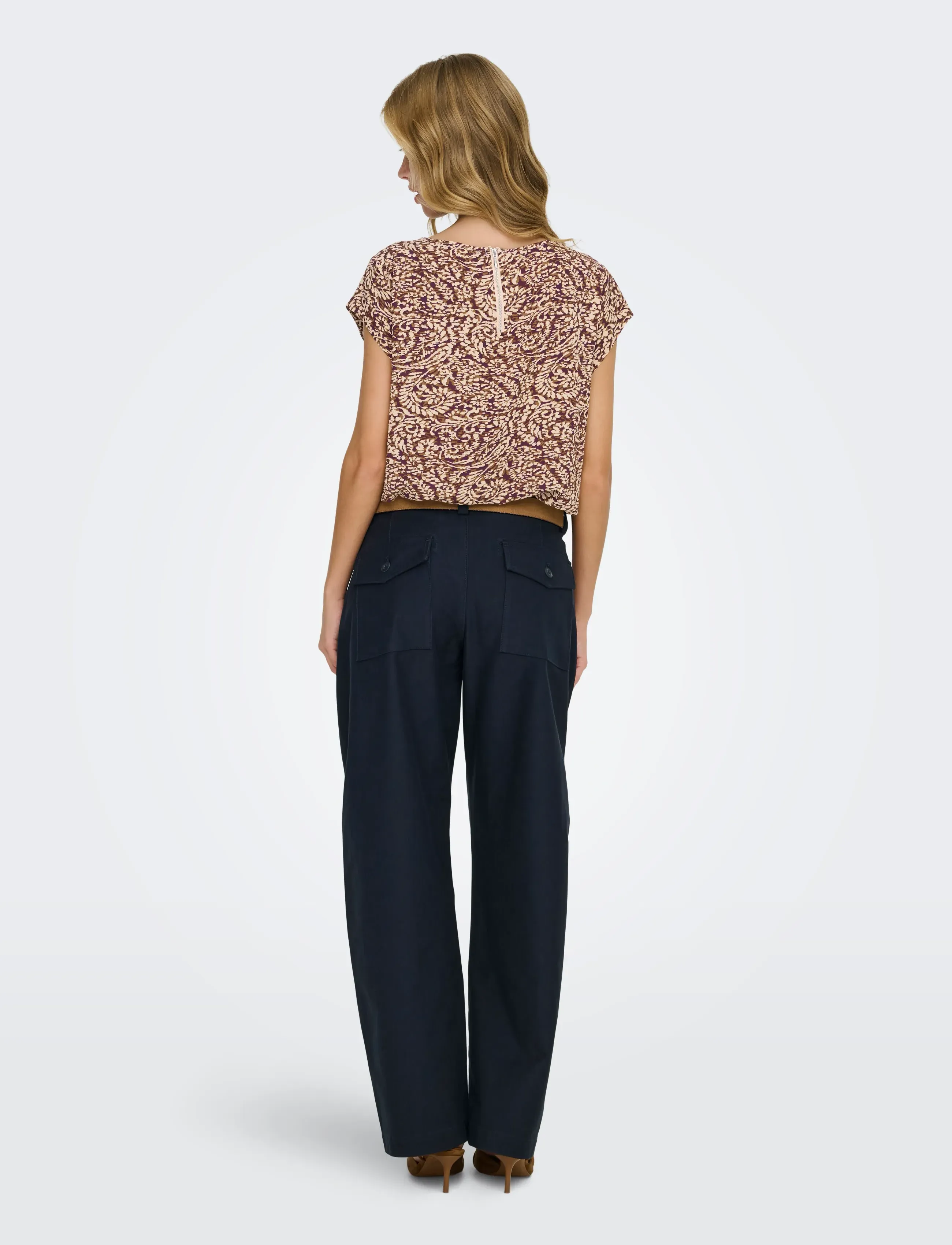 ONLY - ONLCLAIR MW BARREL PANT PNT NOOS - hosen mit geradem bein - night sky - 3