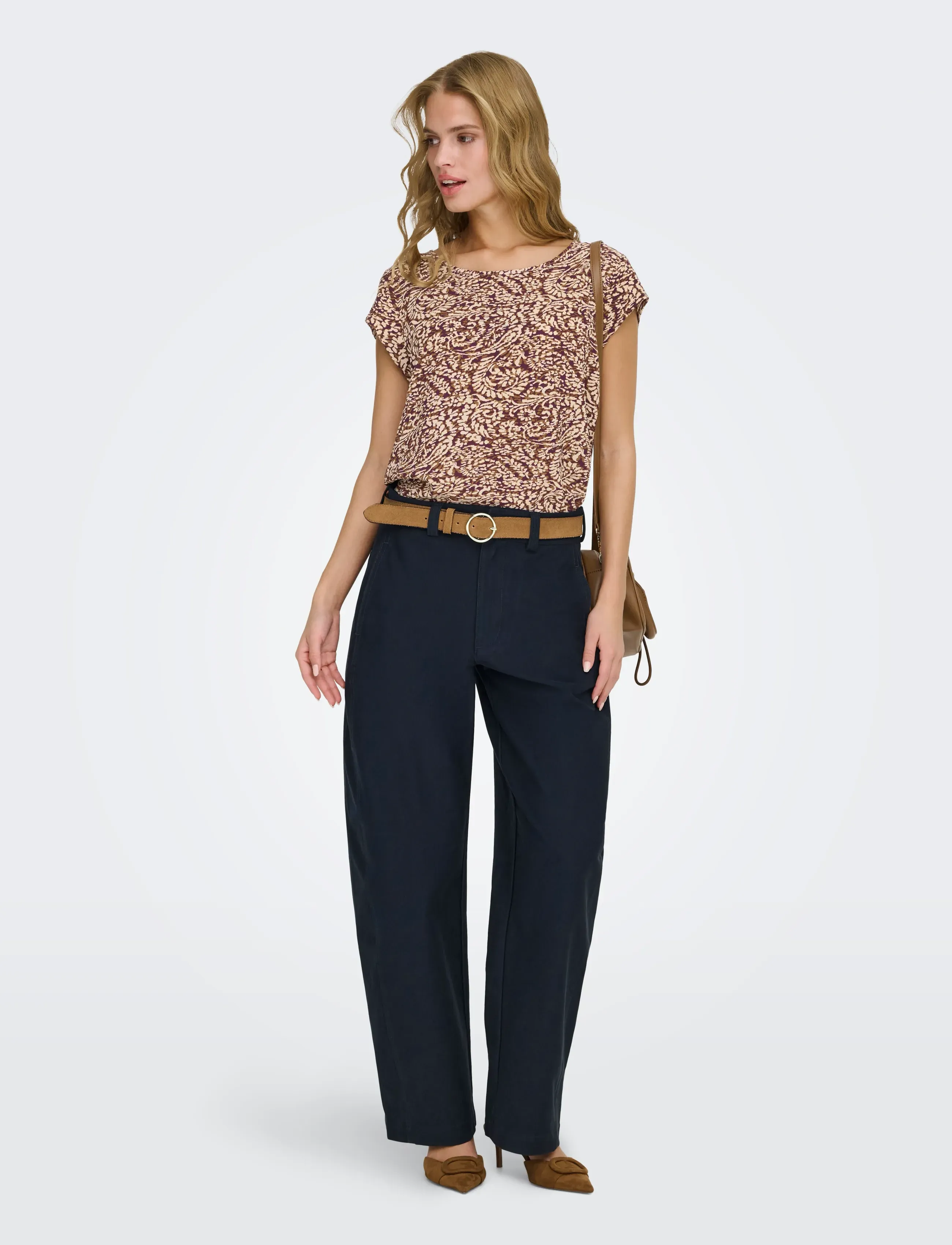 ONLY - ONLCLAIR MW BARREL PANT PNT NOOS - hosen mit geradem bein - night sky - 4