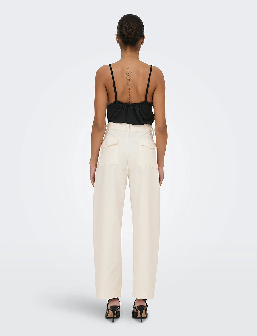 ONLY - ONLCLAIR MW BARREL PANT PNT NOOS - barrel-püksid - tofu - 3