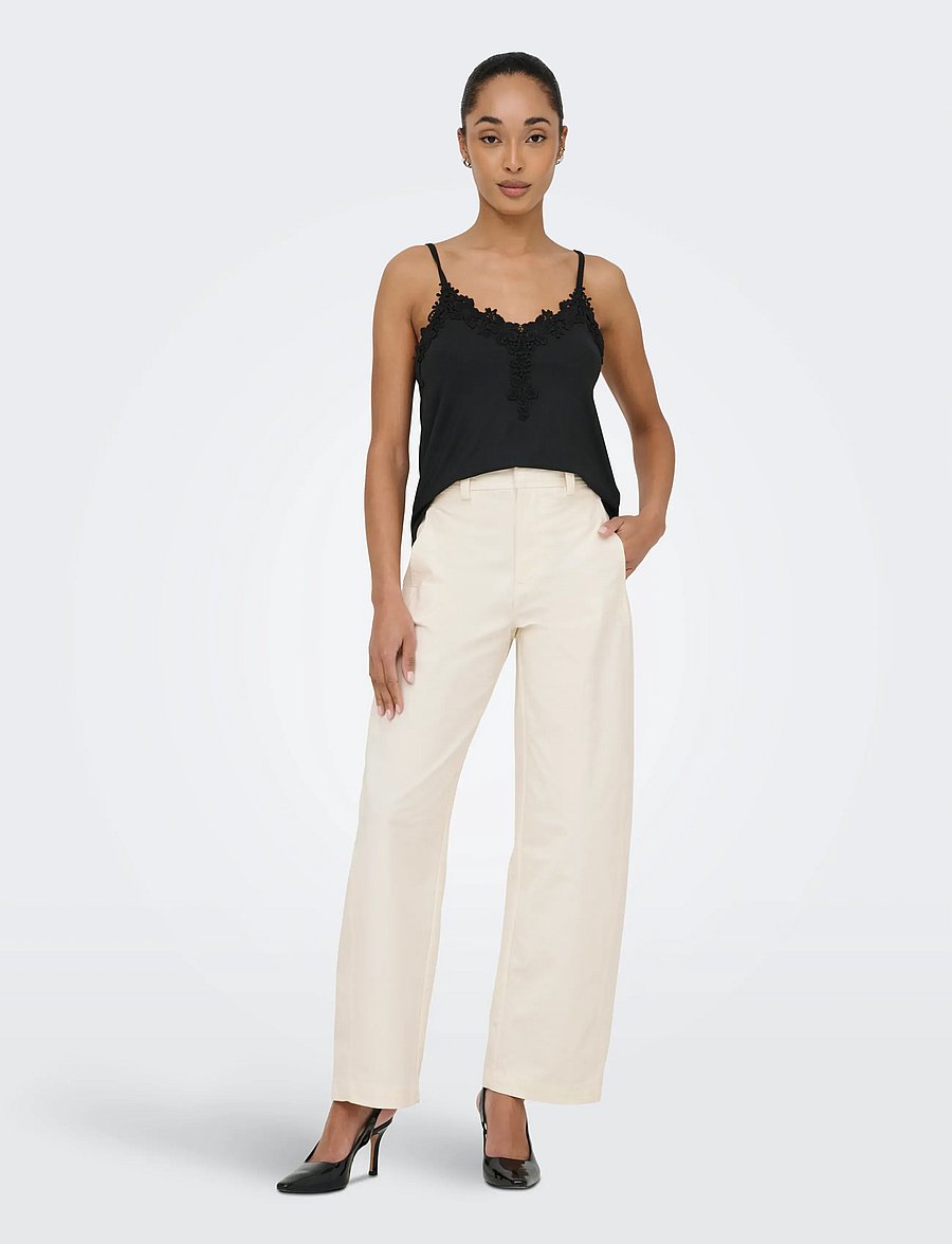 ONLY - ONLCLAIR MW BARREL PANT PNT NOOS - barrel-püksid - tofu - 4