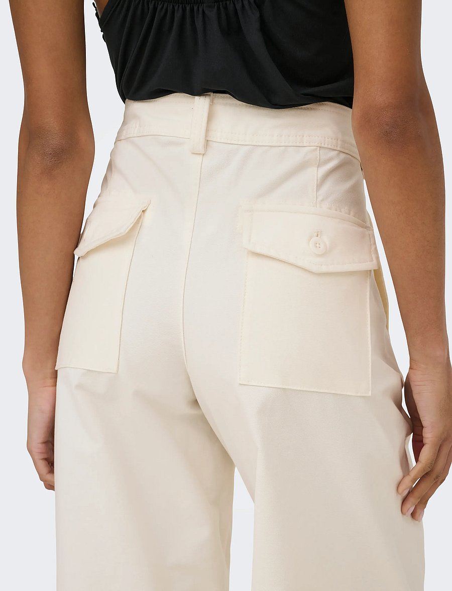 ONLY - ONLCLAIR MW BARREL PANT PNT NOOS - barrel-püksid - tofu - 5