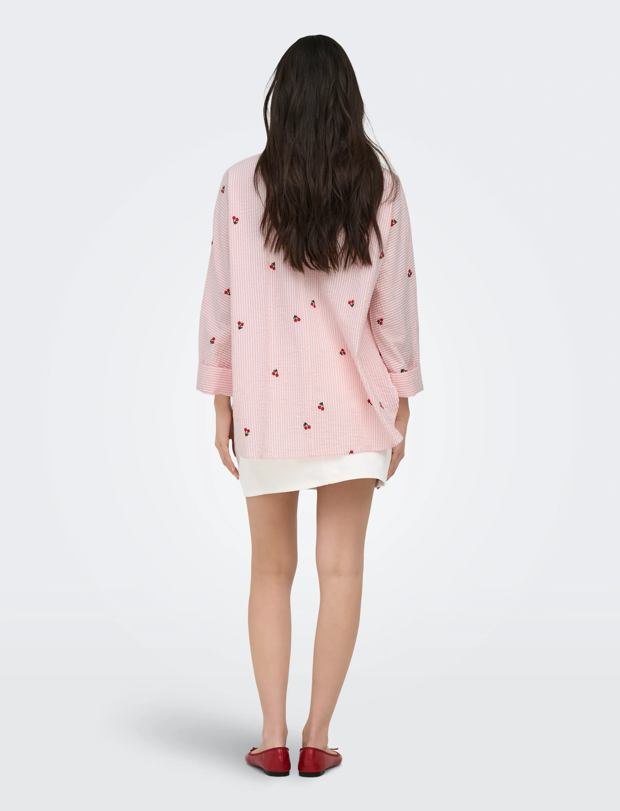 ONLY - ONLNEW LINA GRACE L/S CHERRY SHIRT WVN - crystal rose - 3
