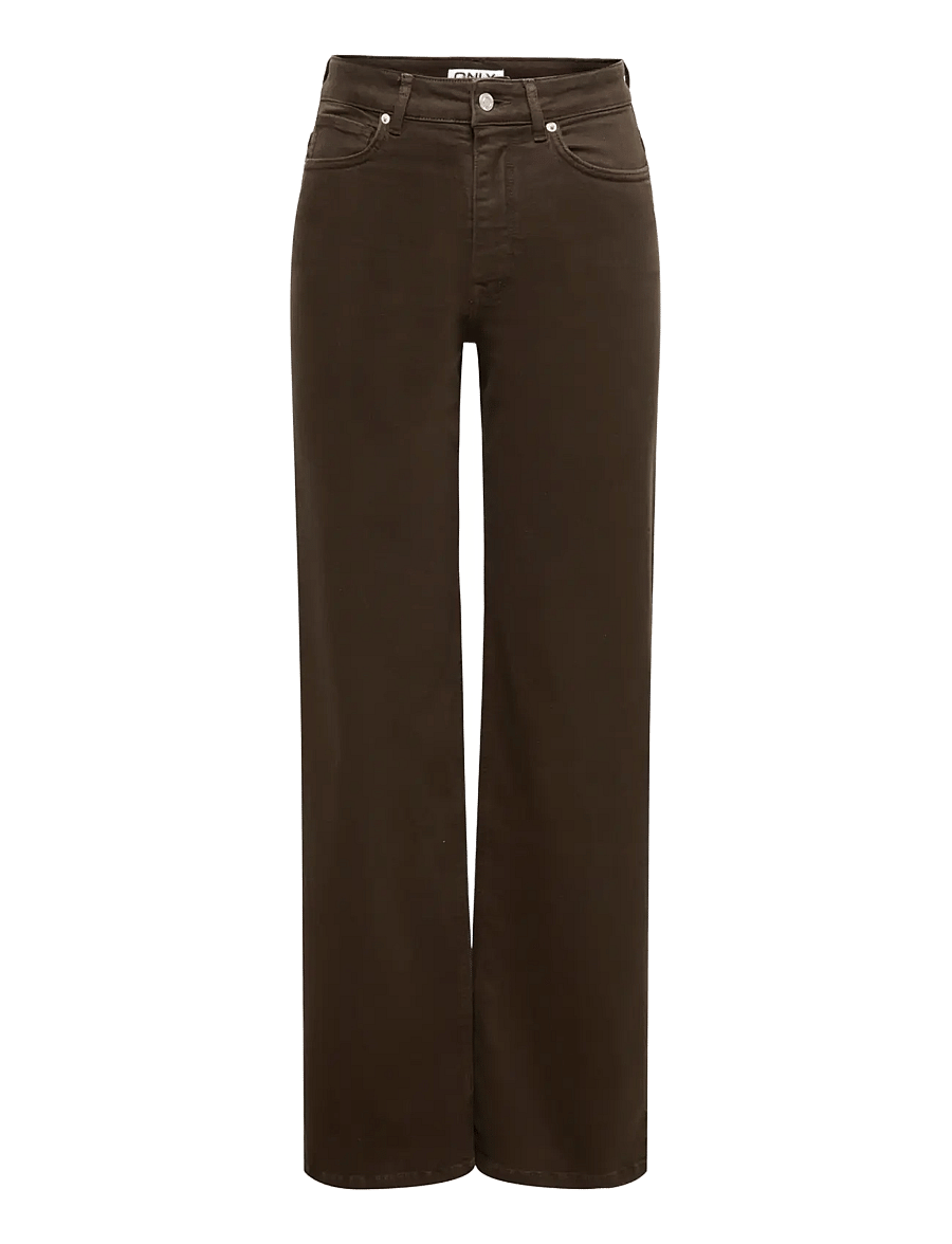 ONLY - ONLMADISON BLUSH HW WIDE COLOR DNM NOOS - laia säärega teksad - dark brown denim - 1