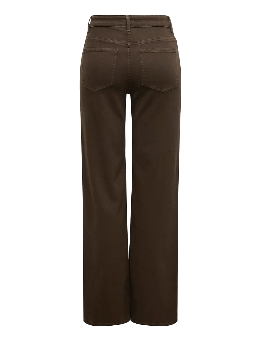 ONLY - ONLMADISON BLUSH HW WIDE COLOR DNM NOOS - dark brown denim - 2