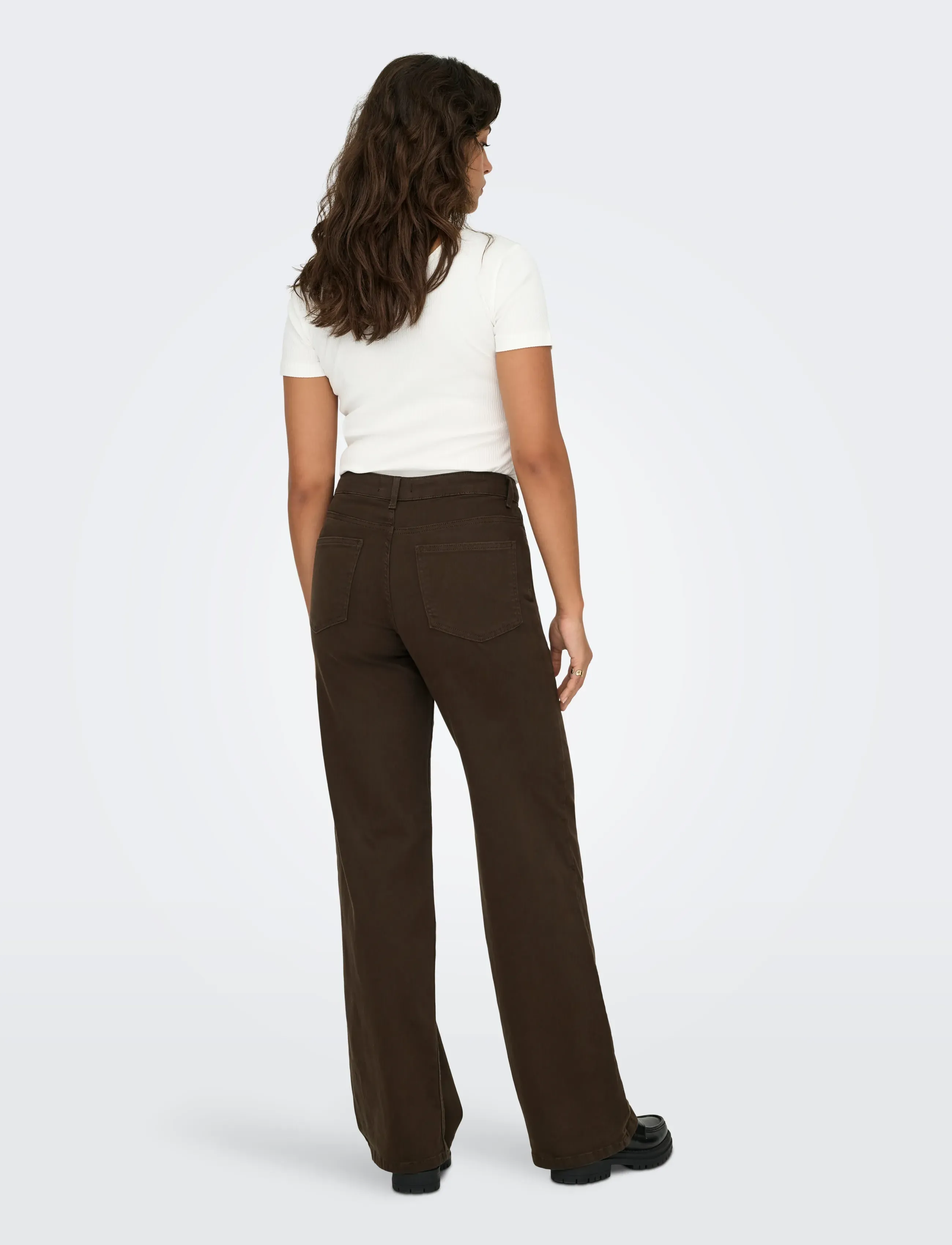 ONLY - ONLMADISON BLUSH HW WIDE COLOR DNM NOOS - dark brown denim - 3