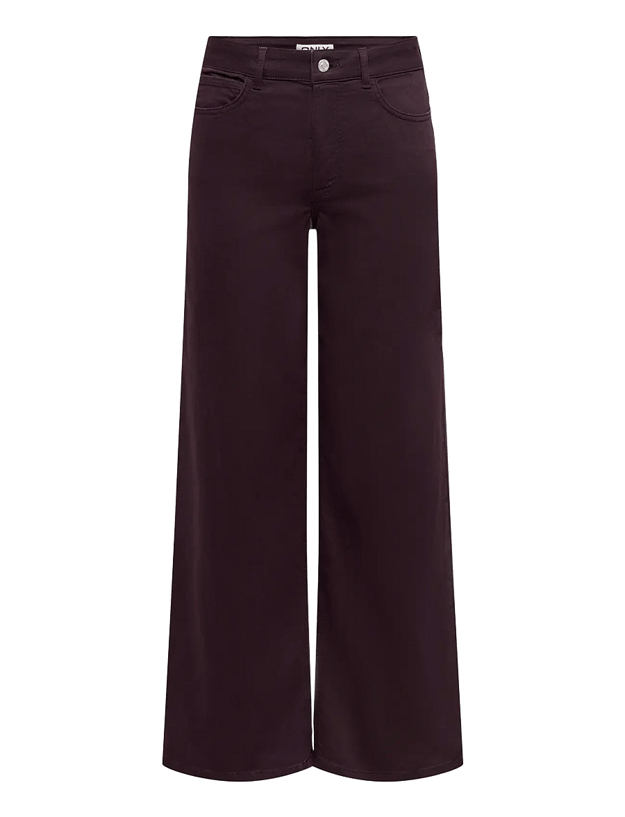 ONLY - ONLMADISON BLUSH HW WIDE COLOR DNM NOOS - hosen mit weitem bein - winetasting - 0