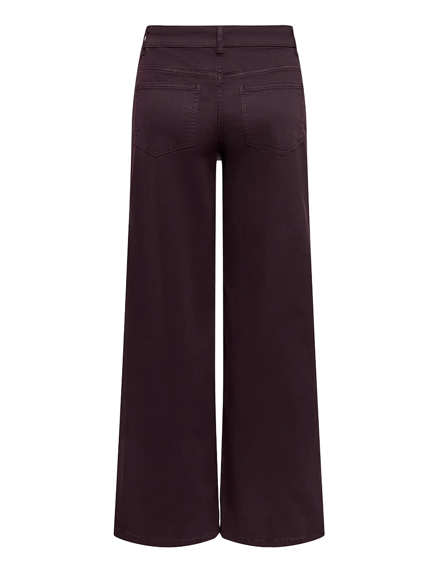 ONLY - ONLMADISON BLUSH HW WIDE COLOR DNM NOOS - hosen mit weitem bein - winetasting - 1