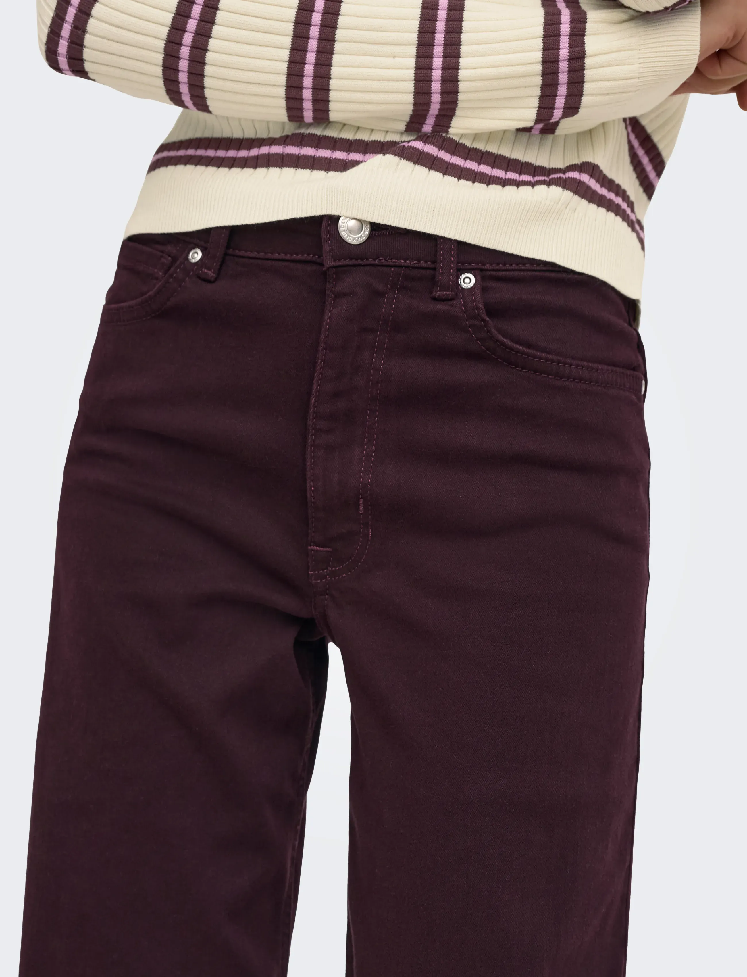 ONLY - ONLMADISON BLUSH HW WIDE COLOR DNM NOOS - vida jeans - winetasting - 5