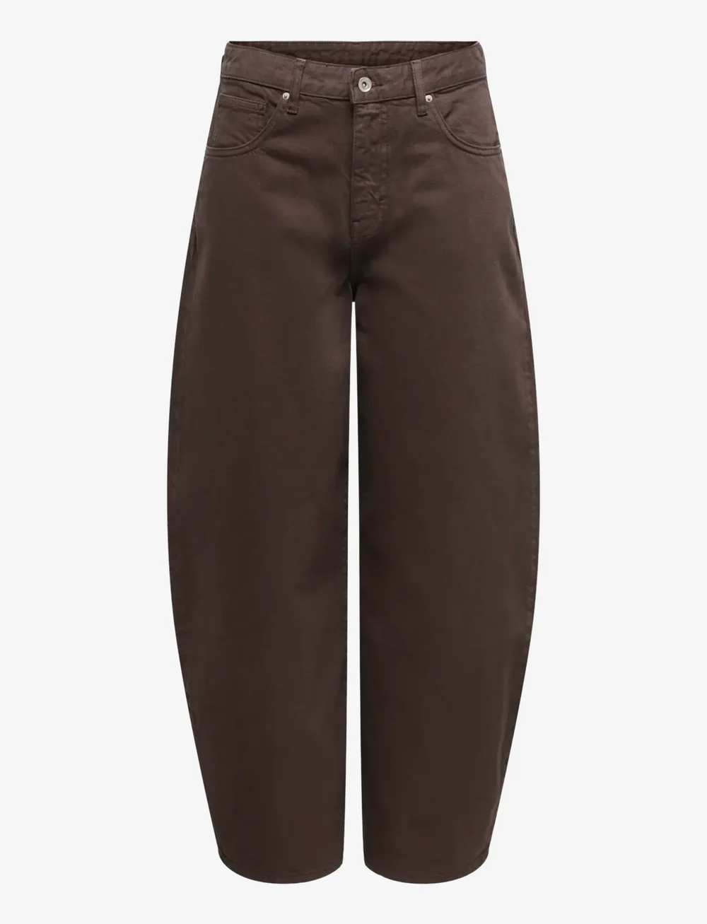 ONLY - ONLTAYLOR HW BARREL BROWN DNM TAI320 - barrel jeans - dark brown denim - 0