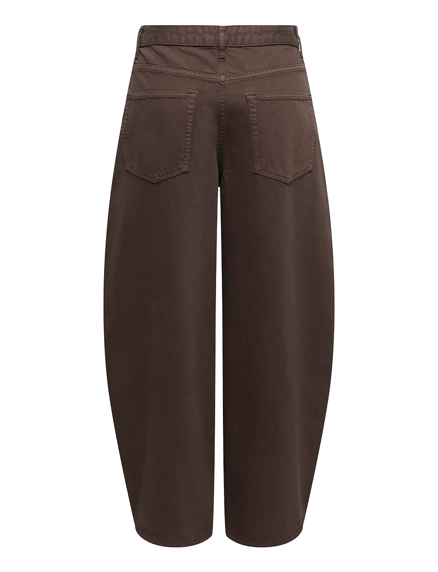 ONLY - ONLTAYLOR HW BARREL BROWN DNM AZG320 - barrel jeans - dark brown denim - 1