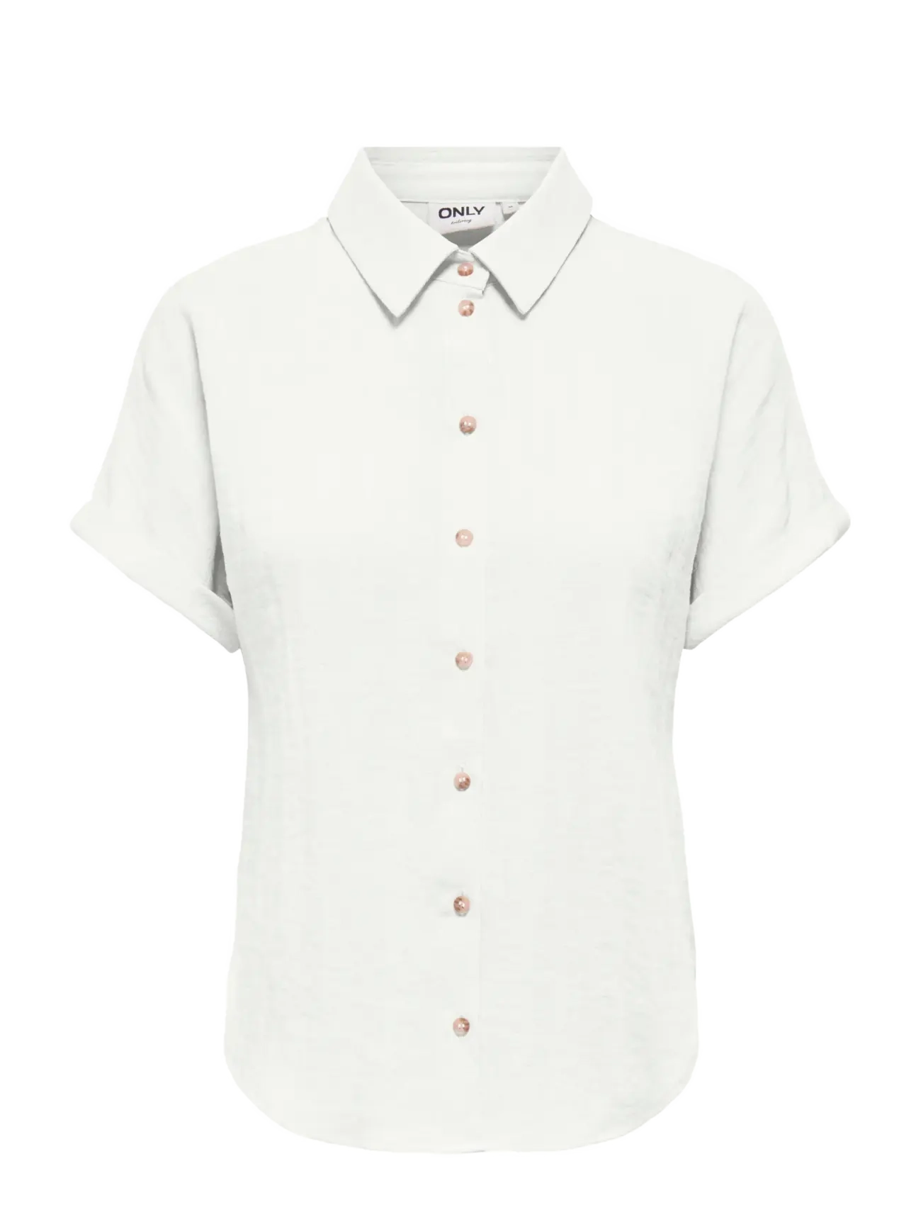 ONLY Onlita S/S Linen Look Shirt Tlr, Kvinder, Kortærmet Skjorte, Hvid, Str: 42
