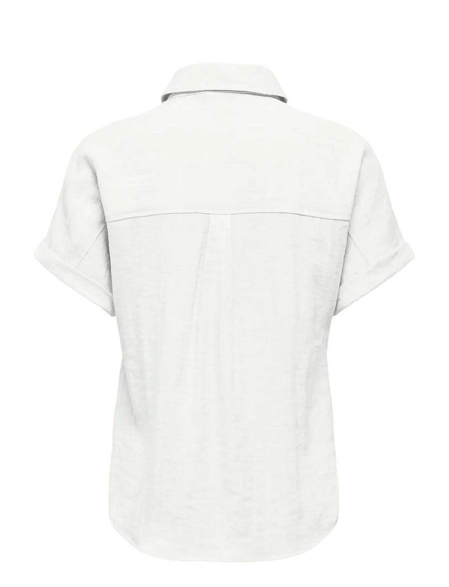 ONLY - ONLITA S/S LINEN LOOK SHIRT TLR - leinenhemden - bright white - 1