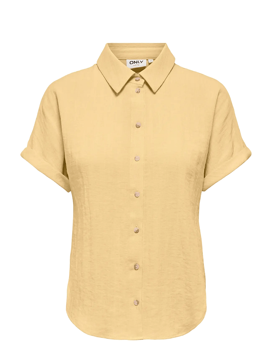 ONLY - ONLITA S/S LINEN LOOK SHIRT TLR - lina krekli - sunlight - 0