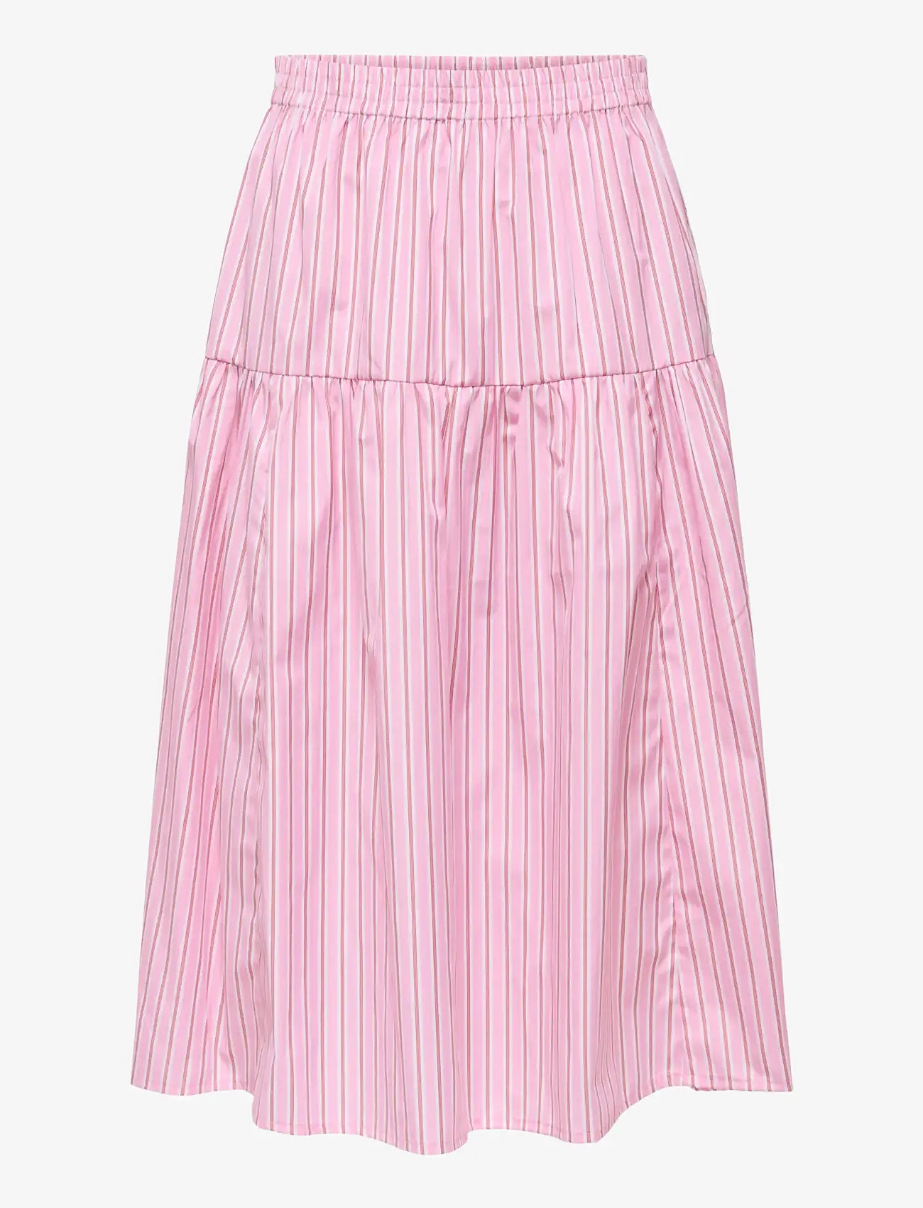 ONLY - ONLLORIS STRIPED MIDI ELASTIC SKIRT WVN - midiseelikud - lilac sachet - 0
