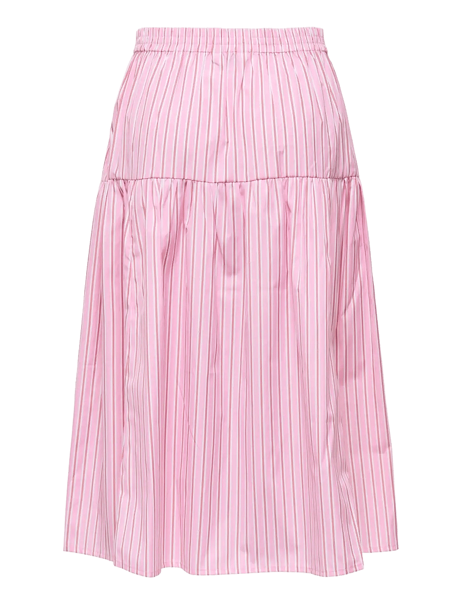 ONLY - ONLLORIS STRIPED MIDI ELASTIC SKIRT WVN - jupes midi - lilac sachet - 1