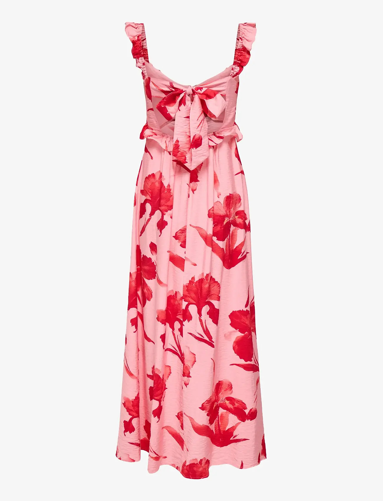 ONLY - ONLHYACI S/L FRILL LONG AOP DRESS WVN - sommerkjoler - pink icing - 1