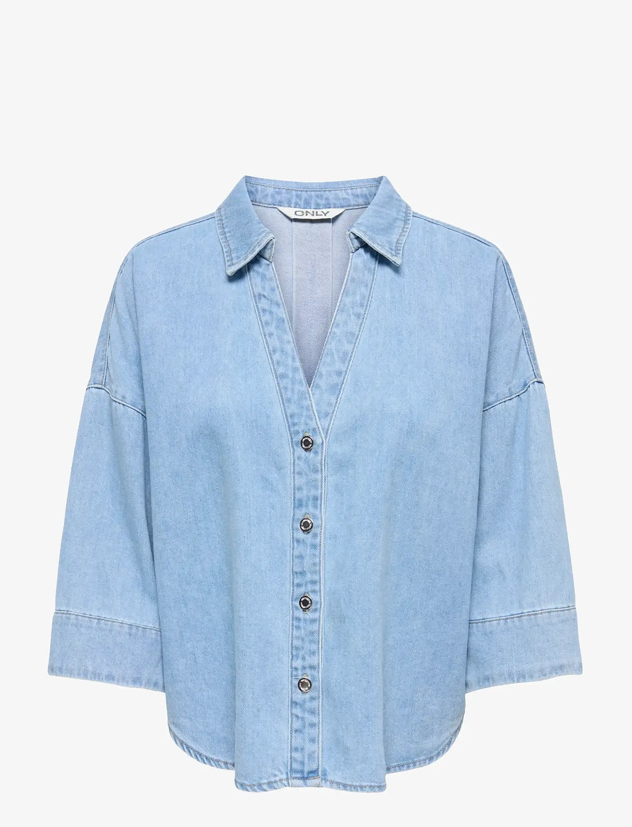ONLY - ONLMONTES 3/4 DNM SHIRT GUA - jeanshemden - light blue denim - 1