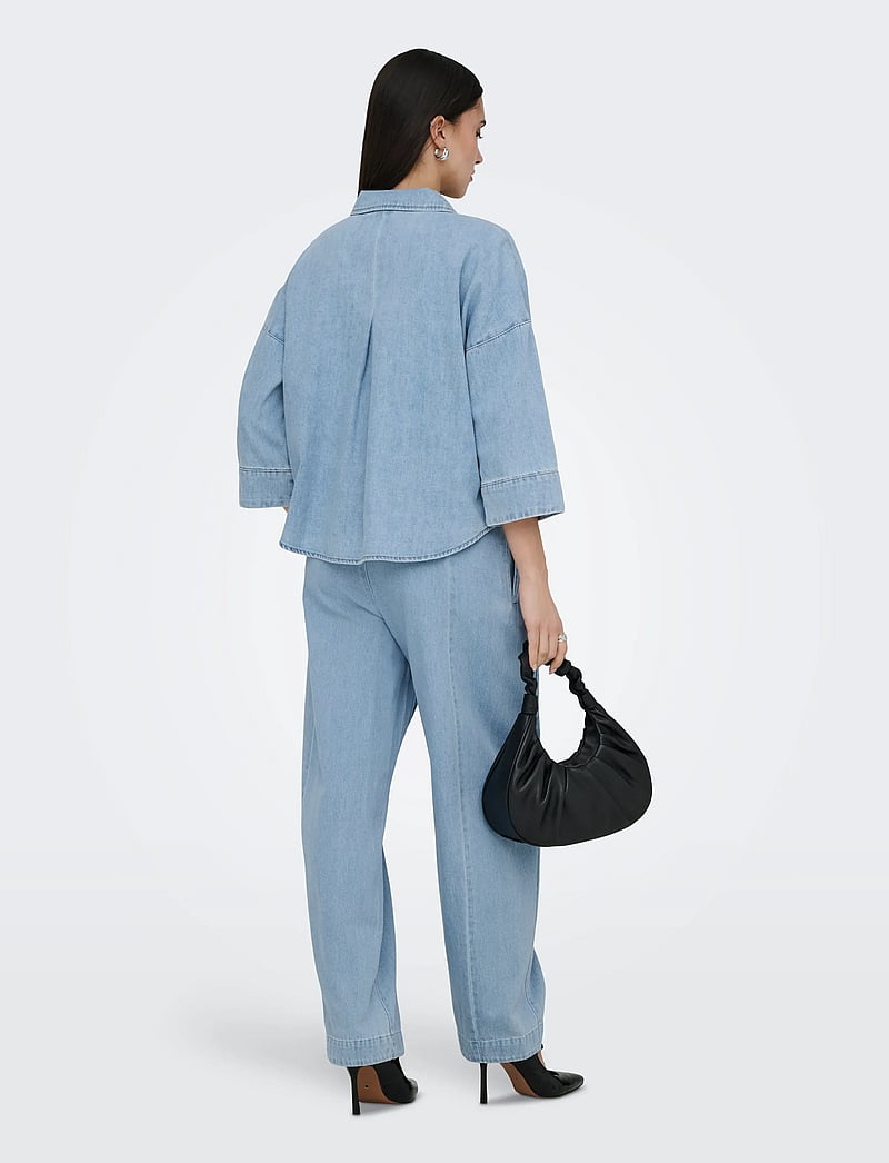 ONLY - ONLMONTES 3/4 DNM SHIRT GUA - jeanshemden - light blue denim - 3