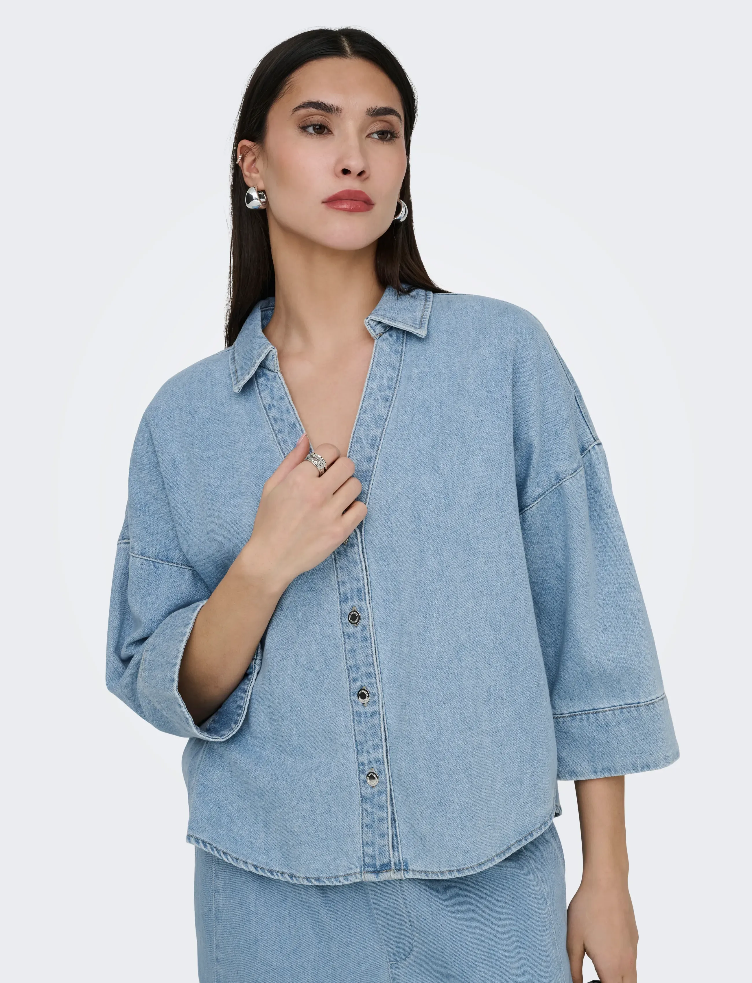 ONLY Onlmontes 3/4 Dnm Shirt Gua skjortor dam – bild 6