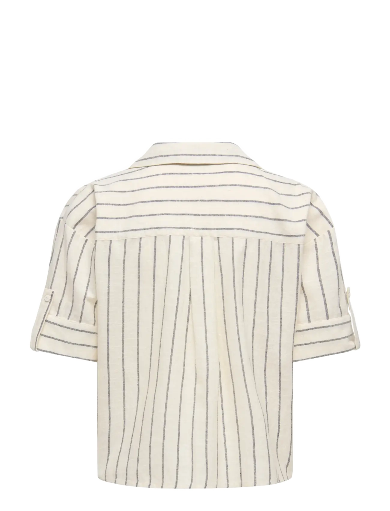 ONLY - ONLTIZANA STRIPE S/S SHIRT WVN NOOS - short-sleeved shirts - silver lining - 2