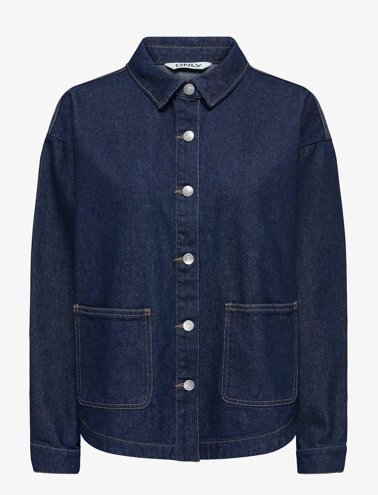 ONLY - ONLLARA LS DNM SHACKET GUA NOOS - overtøj - dark blue denim - 1