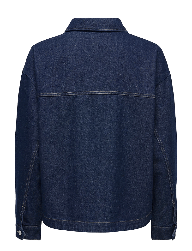 ONLY - ONLLARA LS DNM SHACKET GUA NOOS - forårsjakker - dark blue denim - 2