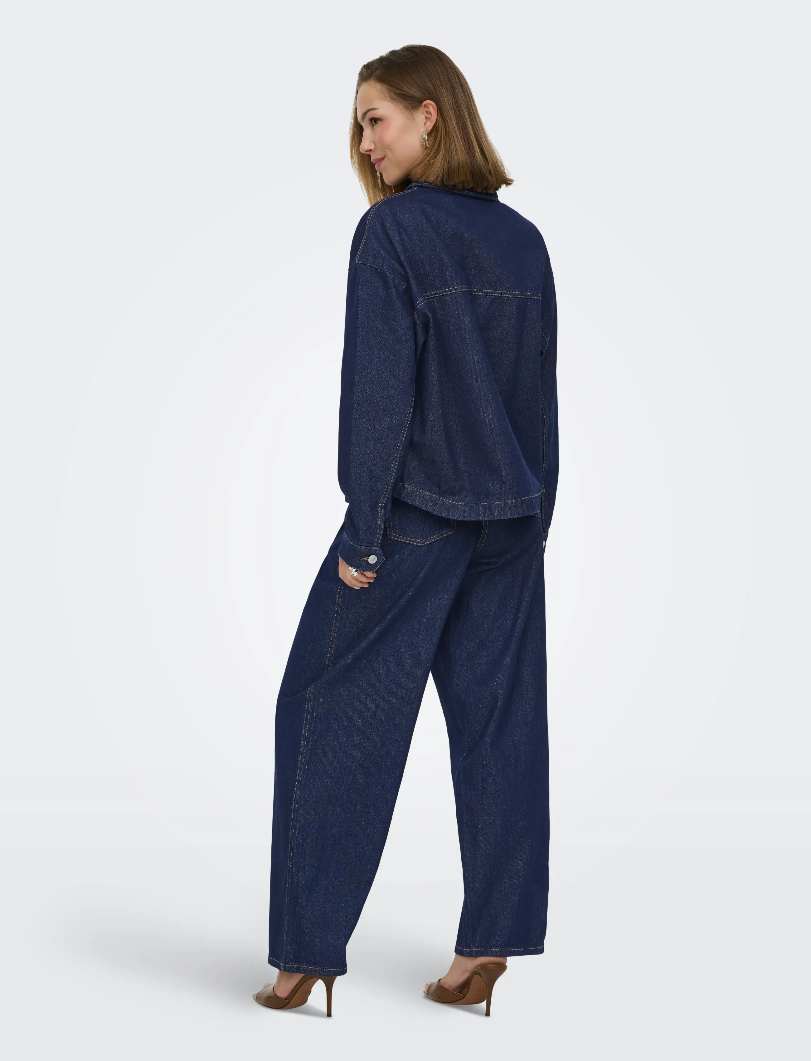 ONLY - ONLLARA LS DNM SHACKET GUA NOOS - jeansjacken - dark blue denim - 3